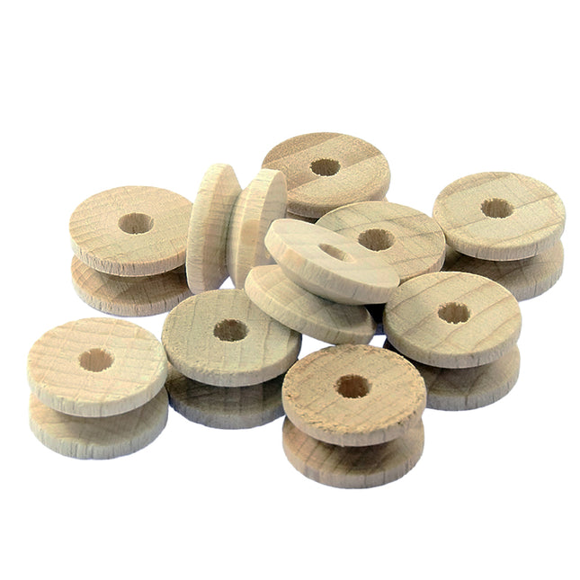 15mm Wooden Pulley Pack of 10