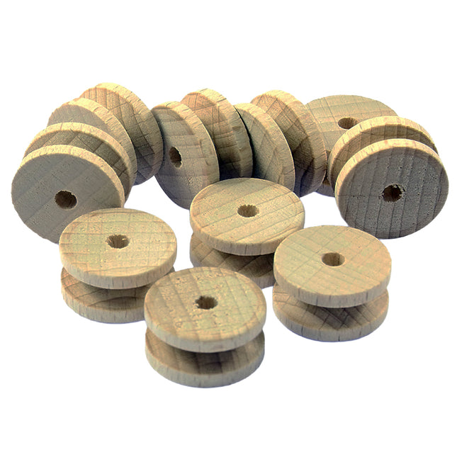 20mm Wooden Pulley Pack of 10