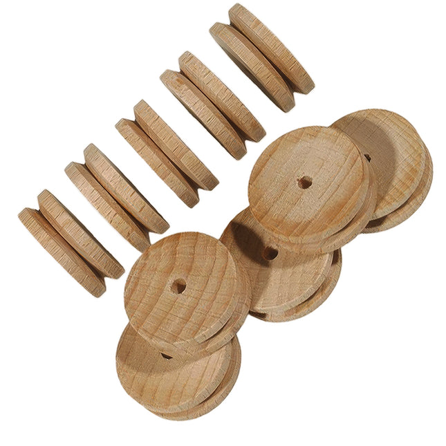 30mm Wooden Pulley Pack of 10