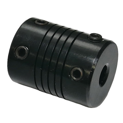 Flexible Shaft Coupling 5mm to 8mm, Black Aluminium