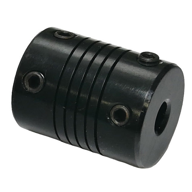 Flexible Shaft Coupling 5mm to 8mm, Black Aluminium